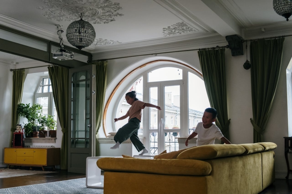 kids playing indoors